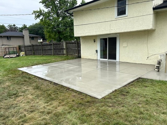patio fresh concrete