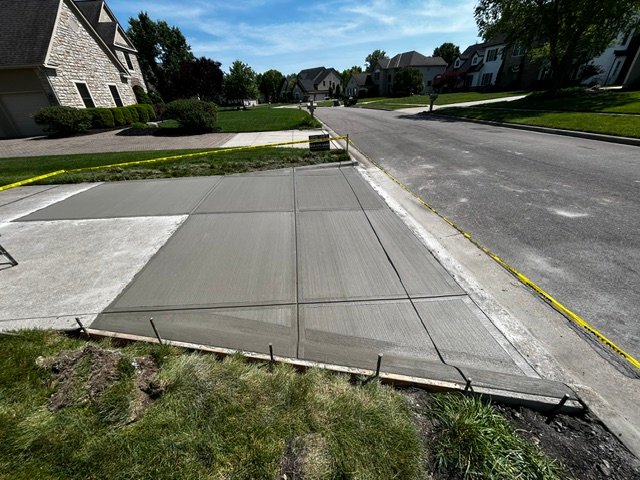 concrete poured