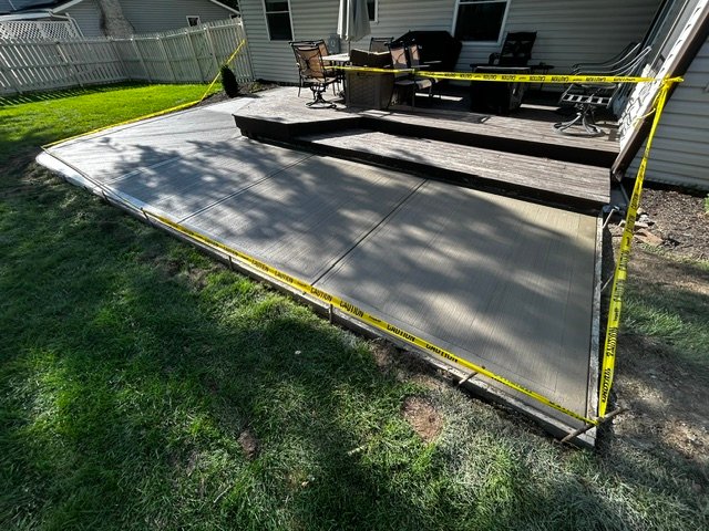 backyard slab of concrete