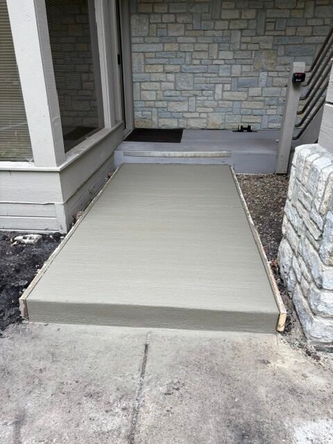 front walkway concrete